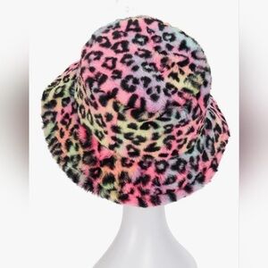 Colorful Leopard Print Kids Bucket Hat